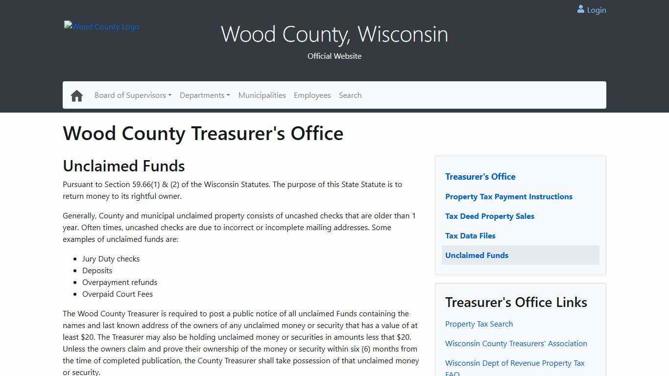 Wood County Treasurer's Office - Wood County Wisconsin