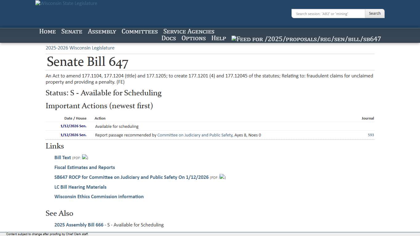 2025 Senate Bill 647